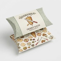 Boîte à emporter en papier pour shawarma, petite taille, personnalisée, écologique, jetable, pour mini burrito, wrap, sandwich