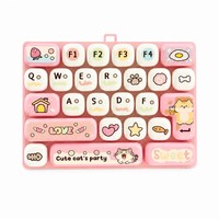Porte-clés mignon anti-stress à 26 touches, en plastique, style Kawaii, pour sac, cadeau