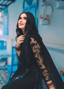 Vestido Sari Largo de Georgette de Seda con Logotipo Personalizado Bordado para Mujer, para Bodas y Fiestas, Color Personalizado - Product Image 4