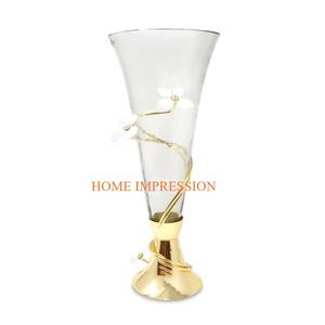 Vase et pots à fleurs en métal poli miroir en acier inoxydable martelé qualité supérieure Vases à fleurs pour la maison et la chambre à coucher de grande taille - Product Image 3