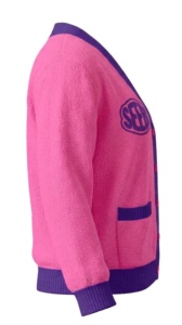 Suéter Cárdigan de Alta Calidad Personalizado para Mujer, Estilo Universitario, Mezcla de Cachemira, Tejido de Punto, Estilo Varsity con Letras Bordadas - Product Image 3