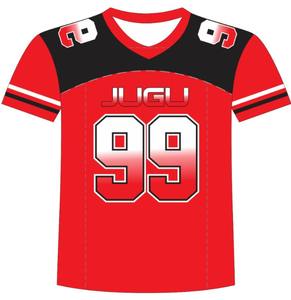 เสื้อแฟนอเมริกันคอวีแบบถักผ้าโพลีเอสเตอร์100% สำหรับผู้ชายพิมพ์ลายสปอร์ต - Product Image 1