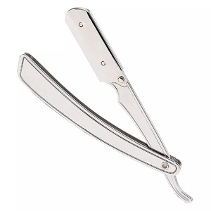 Navajas de Afeitar de Salón y Barbería con Acabado Satinado, de Alta Calidad, de Una Sola Hoja, de Acero Inoxidable, con Mangos de Bambú/Plástico/Madera - Product Image 1