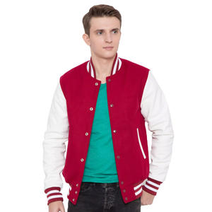 Blouson Bomber Homme Personnalisé Col Montant Logo Frontal Écologique Style Universitaire Automne Hiver - Product Image 1