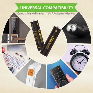 Batteria Ricaricabile Victpower AAA 1.5V 550mAh Tipo-C USB, Cella al <span class=keywords><strong>Litio</strong></span> Cilindrica Li-ion Certificata CE/FCC per Telecomandi - Product Image 5