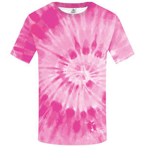 OEM Personnalisé Tie Dye Plus Size Femmes Coton T-shirts Broderie Plumes Impression Numérique Casual 2025 Fashion Style Factory - Product Image 1
