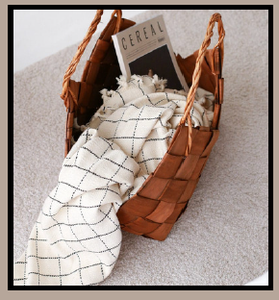 <b>White</b> Black Checkered 100 Percent Natural Cotton Bed Cover Lightweight Woven <b>Throw</b> 200x240 cm 79x95 inches - Product Image 6