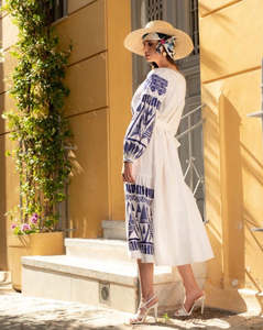 Vestido de mujer de Ucrania bordado con mangas largas, nuevo estilo, venta al por mayor - Product Image 6