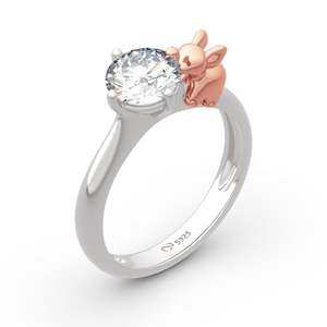 แหวนช้างนำโชค Jeulia Hug Me ทรงวงกลม เงินสเตอร์ลิงประดับพลอยธรรมชาติ - Product Image 2