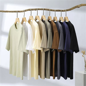 Nouveau design de luxe de qualité 100% coton tricoté écologique à séchage rapide coupe ample petite marque d'épaule vierge surdimensionné hommes - Product Image 4