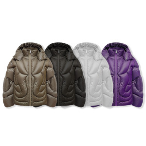 OEM Logo Custom Winter Down Coat Hoodie puffer jacket Streetwear Engrosamiento Hombre Chaqueta Abrigo Chaqueta de los hombres - Product Image 2