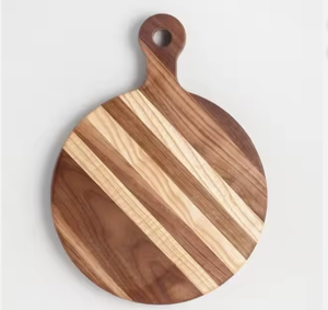 Nouvelles planches à découper en bois pour servir, planches à découper en bambou avec poignée pour pizza, légumes, viande - Product Image 6