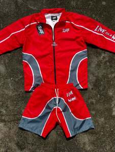 Streetwear d'été pour hommes, coupe-vent en nylon personnalisé du fabricant, ensemble short 2 pièces, survêtements grande taille imprimés - Product Image 3