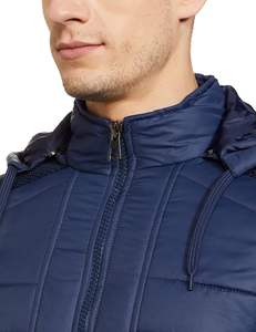 Chaqueta de invierno unisex para hombre, chaqueta acolchada de nailon con relleno de algodón acolchado, manga larga, informal, de longitud estándar, estaciones del monzón - Product Image 6