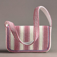 Tas bahu manik-manik multiwarna yang bergaya untuk wanita dengan kombinasi kualitas Premium dan desain manik-manik yang indah dengan busana glowin