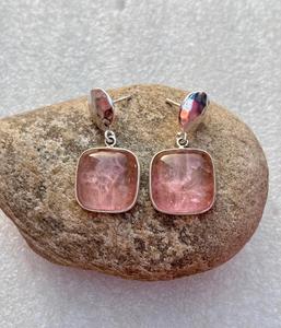 Pendiente de morganita de Plata de Ley 925, hermoso pendiente de mujer, pendiente de plata de morganita - Product Image 6