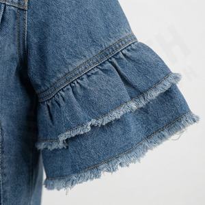 Chaqueta Vaquera de Diseño para Mujer, Algodón Vintage Lavado, Abrigo Informal de Mezclilla, Prenda Exterior Elegante Personalizada, Ropa de Calle de Moda, Top Personalizado - Product Image 6