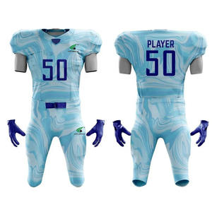 ชุดกีฬาสำหรับผู้ใหญ่ชุดฟุตบอลแบบอเมริกันผ้าโพลีเอสเตอร์แห้งเร็วใส่สบายสินค้ามาใหม่โลโก้ออกแบบได้ตามต้องการ - Product Image 1