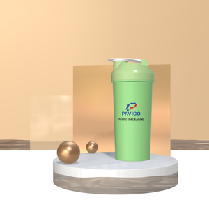 Lait secouant l'utilisation cylindre PP plastique ISO 9001 certifié Gym secouer bouteille capacité échelle printemps 400ml / 600ml origine Phu Tho - Product Image 3