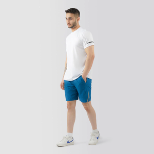 Pantalones cortos de gimnasio transpirables ecológicos de la mejor calidad para hombre, logotipo personalizado, patrón sólido, estilo Vintage, secado rápido, varios colores - Product Image 5