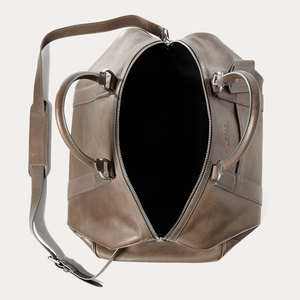 Sac de voyage week-end DANZY SPORTS, logo personnalisé, cuir véritable de luxe, durable, 30-40L, doublure en polyester, sport, gym - Product Image 4