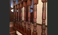 Piliers en bois massif EFS Royal, balustres de luxe pour escaliers, colonnes décoratives en bois sculpté, grands poteaux romains, pour usage hôtelier