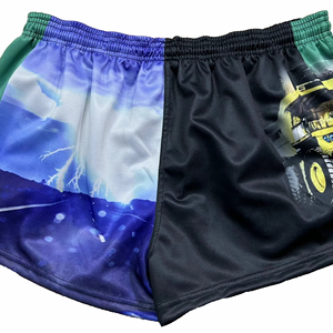 Shorts de rugby en coton respirant avec logo personnalisé, impression numérique, vente en gros directe d'usine, shorts chauds unisexes, shorts de sport - Product Image 2