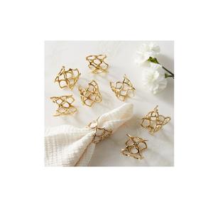Modern Brass Napkin Ring Style with Premium Quality <b>Wedding</b> Brass Napkin Holders <b>for</b> Parties Tableware Dinner Decor - Product Image 2