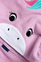 Poncho de toalla de felpa sin mangas absorbente suave para niñas, albornoz de secado rápido, lavable a máquina, patrones coloridos, tejido agradable a la piel