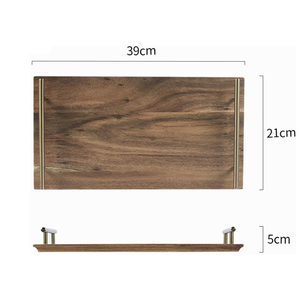 Vente en gros de planches en bois d'acacia de style japonais avec poignées en métal Plateau de service minimaliste fabriqué au Vietnam bon prix - Product Image 2
