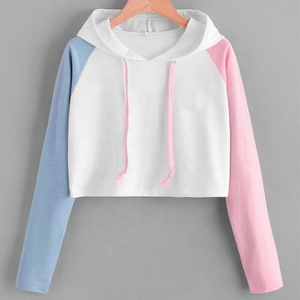 Nouveau sweat à capuche court en coton imprimé de logo personnalisé sweats pour femmes crop top vente en gros sweats à capuche pour femmes/filles - Product Image 4