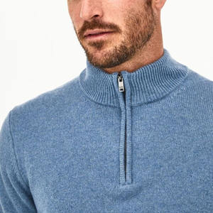 เสื้อสเวตเตอร์แบบสวมหัวมีฮู้ดสำหรับผู้ชายเสื้อกอล์ฟแขนยาวผ้าย้อมสีพื้นสำหรับ1/4ไตรมาสพิมพ์โลโก้ได้ตามต้องการ - Product Image 3