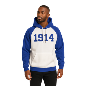 1914ปีที่ก่อตั้ง phi Beta Sigma เสื้อแขนเสื้อแร็กแลนสีขาวเสื้อสวมหัวมีฮู้ดเครื่องแต่งกายพี่น้องที่กำหนดเองศักดิ์สิทธิ์เก้า hbcu - Product Image 1