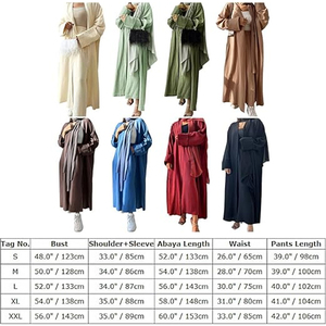 Casual 3 Piece Suit Dress for Ladies Casual Summer Wear Women Formal Dresses Khimar Breathable Thobe V <b>Neck</b> 2025 - Product Image 6