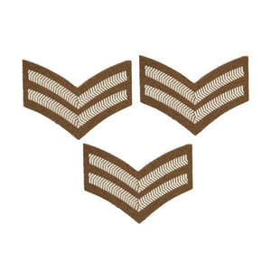 Chevrons de cérémonie NO 2 FAD, meilleur modèle personnalisé, couleur marron et broderie blanche - Product Image 3