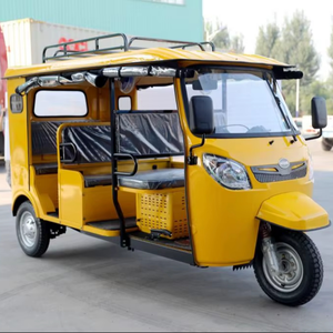 NUEVO Triciclo Motorizado de 6 Pasajeros con Cabina, Triciclo de Gasolina Tipo Tuk Tuk para Adultos, Triciclo de 3 Ruedas con 6 Asientos - Product Image 2
