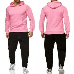 Survêtements d'hiver pour hommes, décontractés, sportifs, à capuche, lourds, impression numérique personnalisée, respirants, couleur unie, jogging en gros - Product Image 4