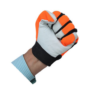 Gran oferta de guantes mecánicos de cuero sintético personalizados, guantes de trabajo manual de seguridad mecánica para montaje automotriz - Product Image 6