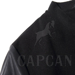 Veste pour homme personnalisable en laine/polyester de Capcon Sport, col montant, deux poches, saison hivernale, style streetwear, écologique - Product Image 4