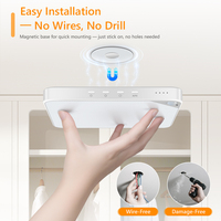 Plafonnier rechargeable 6W/8W à détecteur de mouvement, sans câblage, magnétique et adhésif, télécommandé, à piles, pour placard et salle de bain