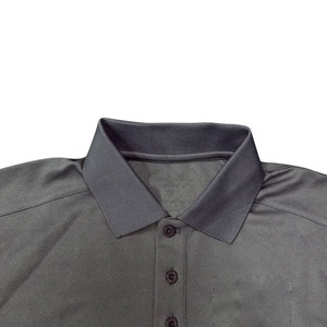 T-shirt de golf décontracté pour homme 2023, coupe ajustée, manches courtes, coton/fibre de bambou, motif uni, séchage rapide, respirant, tricoté, 220g, haute qualité - Product Image 4