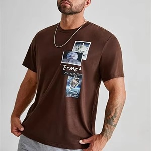 เสื้อยืดพิมพ์ลายแบบกำหนดเอง 100% ผ้าคอตตอนคุณภาพสูง พิมพ์ลายซิลค์สกรีน ทรงโอเวอร์ไซส์ แขนสั้น สำหรับผู้ชาย - Product Image 5