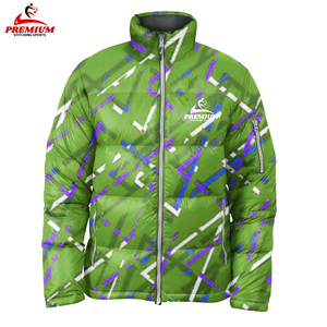 Veste matelassée unisexe ample, personnalisation par sublimation sur le devant, bulle, printemps, imperméable, respirante, jacquard en laine, broderie élégante - Product Image 1