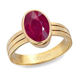 NOVAMART Fine Certified Natural <b>Ruby</b> Manik Gemstone <b>Rings</b> <b>for</b> Engagement Oval Shape Buy Now! Wholesale Export - Product Image 1