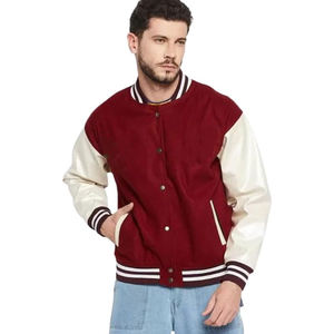 Nouvelle mode de vestes pour hommes à manches en cuir vestes pour hommes de qualité supérieure veste polyvalente en laine à manches en cuir confortable pour homme - Product Image 1