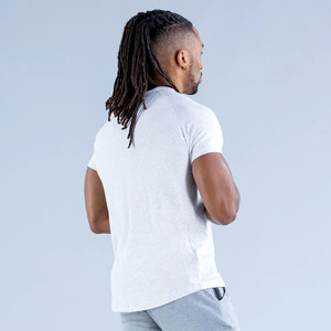 Dernière mode Logo personnalisé été gris chiné T-shirt homme en coton léger séchage rapide Gym Training & Activewear T-shirt pour hommes - Product Image 4