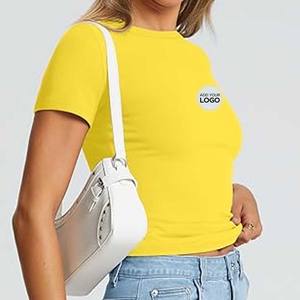 Camisetas cortas de manga larga para mujer, camisetas ajustadas de punto acanalado, Camiseta básica, trajes de otoño 2025, camiseta informal, ropa de capa - Product Image 4