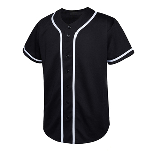 Maillot de baseball personnalisé avec logo, 100% polyester, respirant, boutonné, style sublimé - Product Image 1