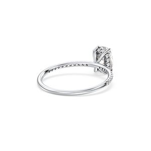 REYES Exquisite 1.17Ct taille coussin HPHT CVD Lab Grown Diamond Side Stone Bague de fiançailles en or massif 14K plaqué rhodium Bijoux - Product Image 6