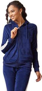 Survêtement à capuche en velours solide pour femmes | Survêtement 2 pièces | Polaire 100% coton | Vêtements d'hiver doux et chauds et élégants - Product Image 2